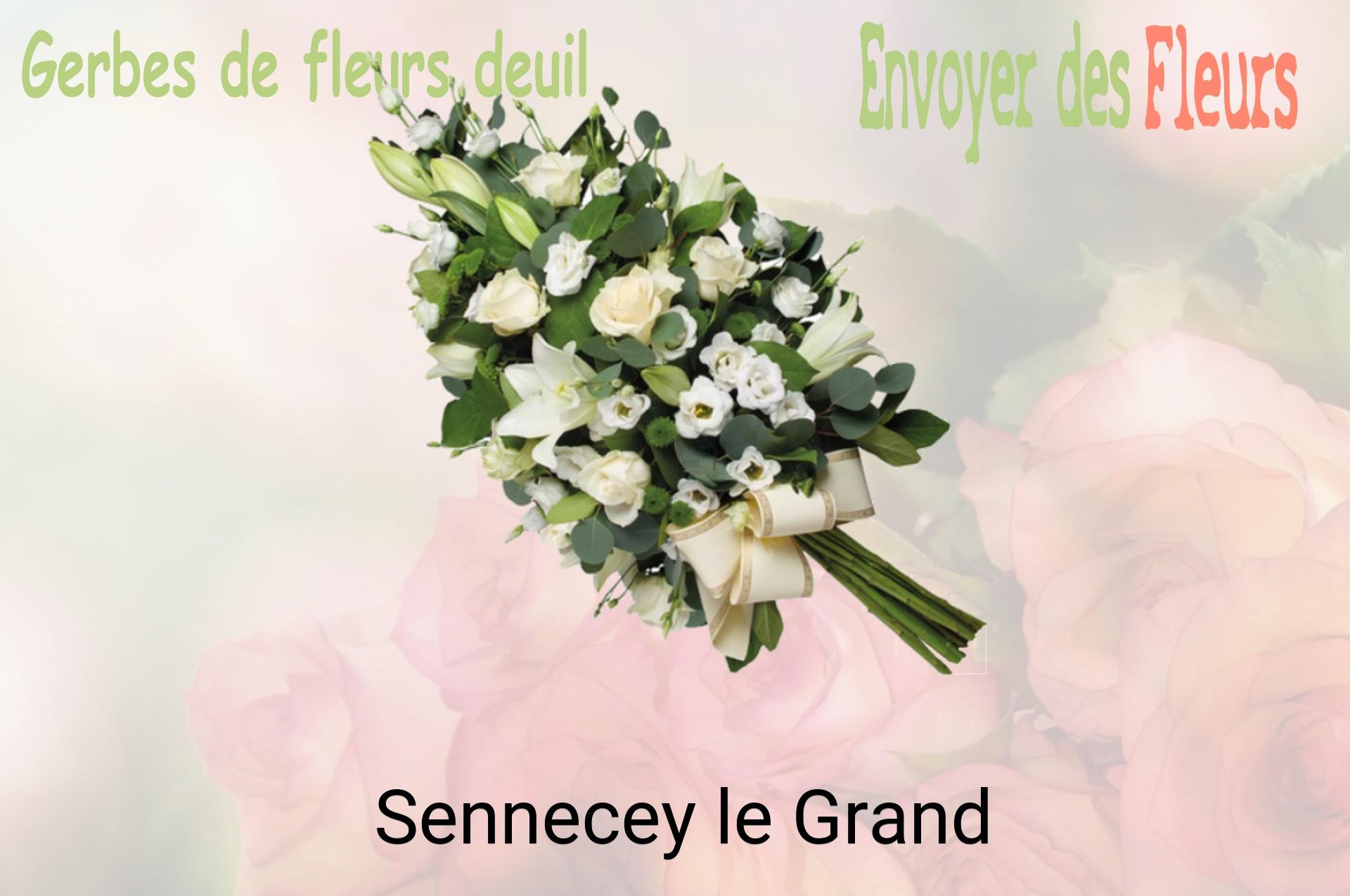 Gerbe de fleurs de deuil livrée à Sennecey-le-Grand